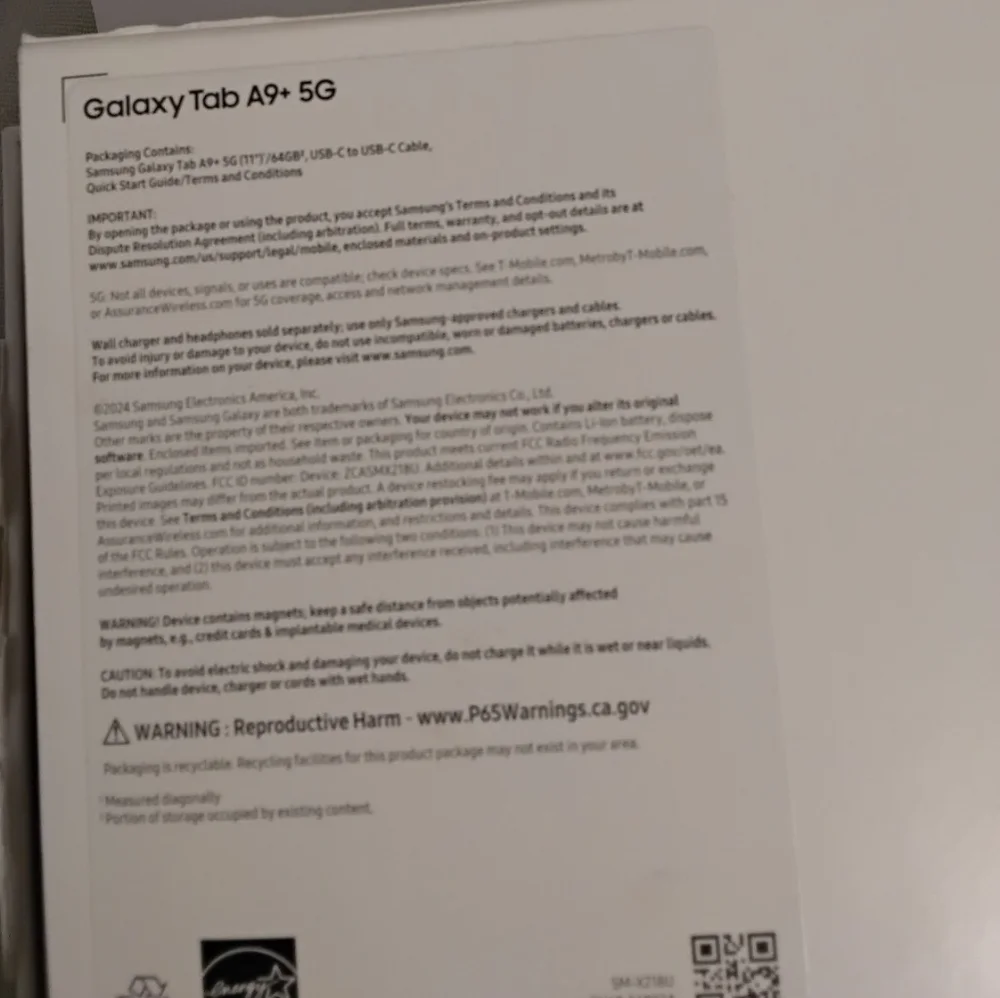 Samsung Galaxy11 inch Tab A9+ 5G Cellular Or Internet Service On The Go-28gb(BL)